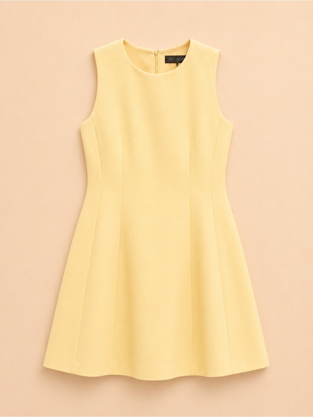 Sleeveless Yellow A-Line Dress